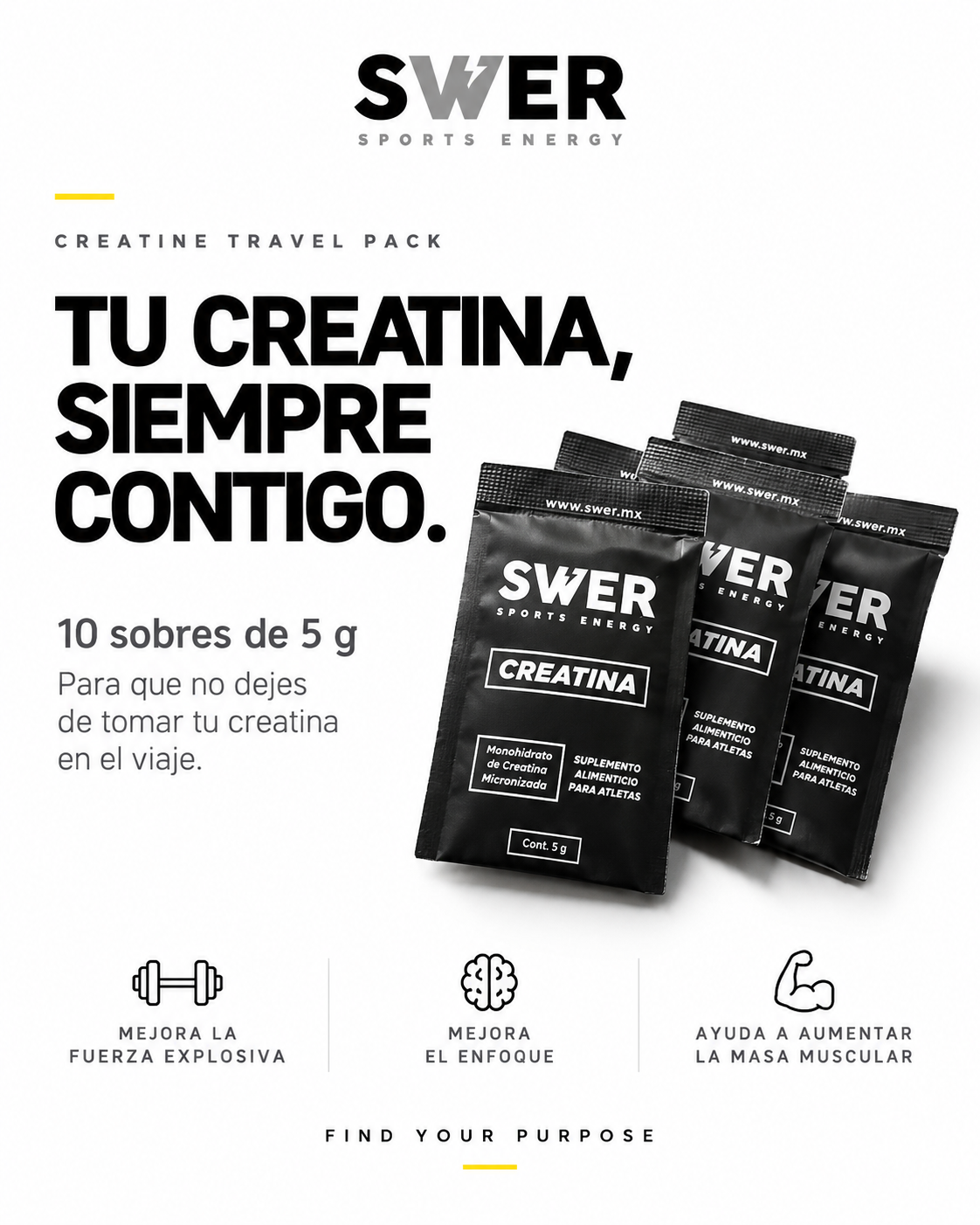 Creatine Travel pack 10 sobres